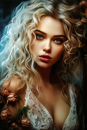 欧美白色蕾丝内衣性感尤物美女图片